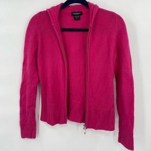 Lord & Taylor 100% Cashmere Double Zip Sweatshirt SIZE SMALL
